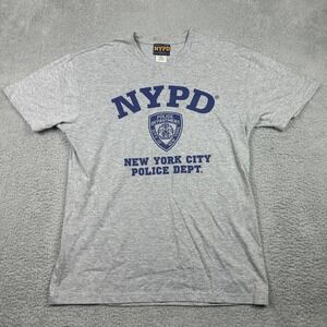 NYPD New York City‎ Police Department T-Shirt Mens Large Gray Short Sleeve Tee
